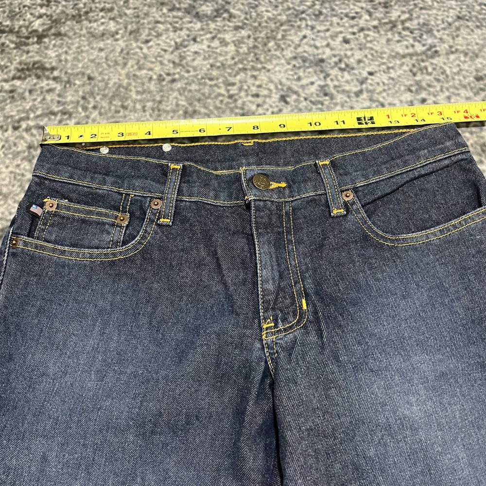 Polo Jeans Co. Womens 6 (30x32) Blue Stretch Bootcut W/ Snaps Western Low Rise - Picture 8 of 16